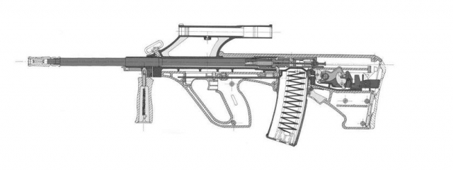 Схема винтовки Steyr AUG