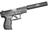 Пистолет Walther P22 с глушителем