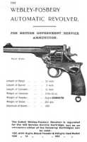 Автоматический револьвер Webley-Fosbery в каталоге фирмы Webley&Scott Revolver and Arms Co. 1901 года